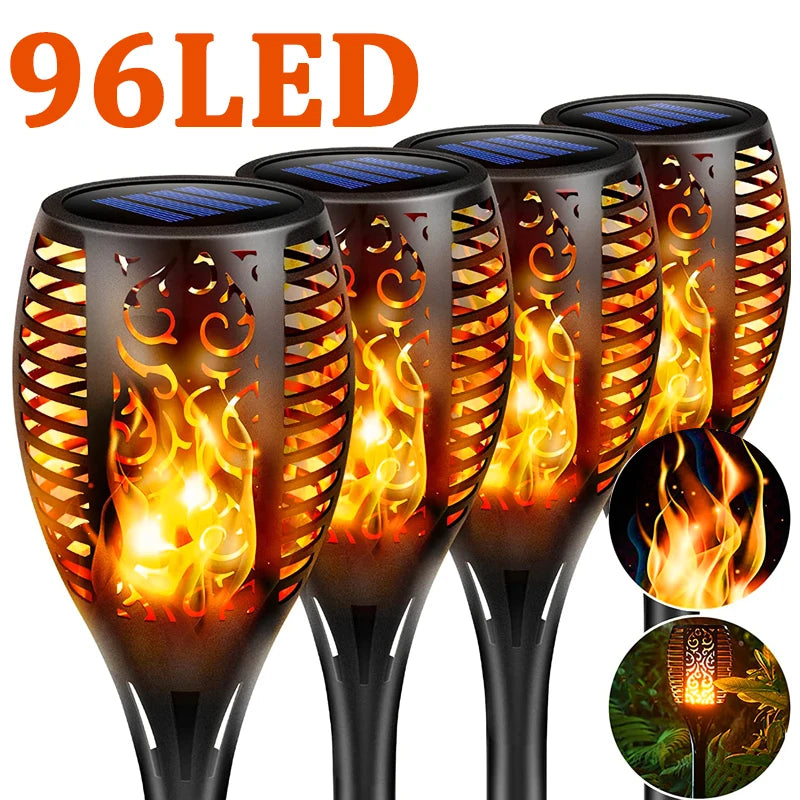 LED Solar Lights - Waterproof Flickering Dancing Flame Lamp