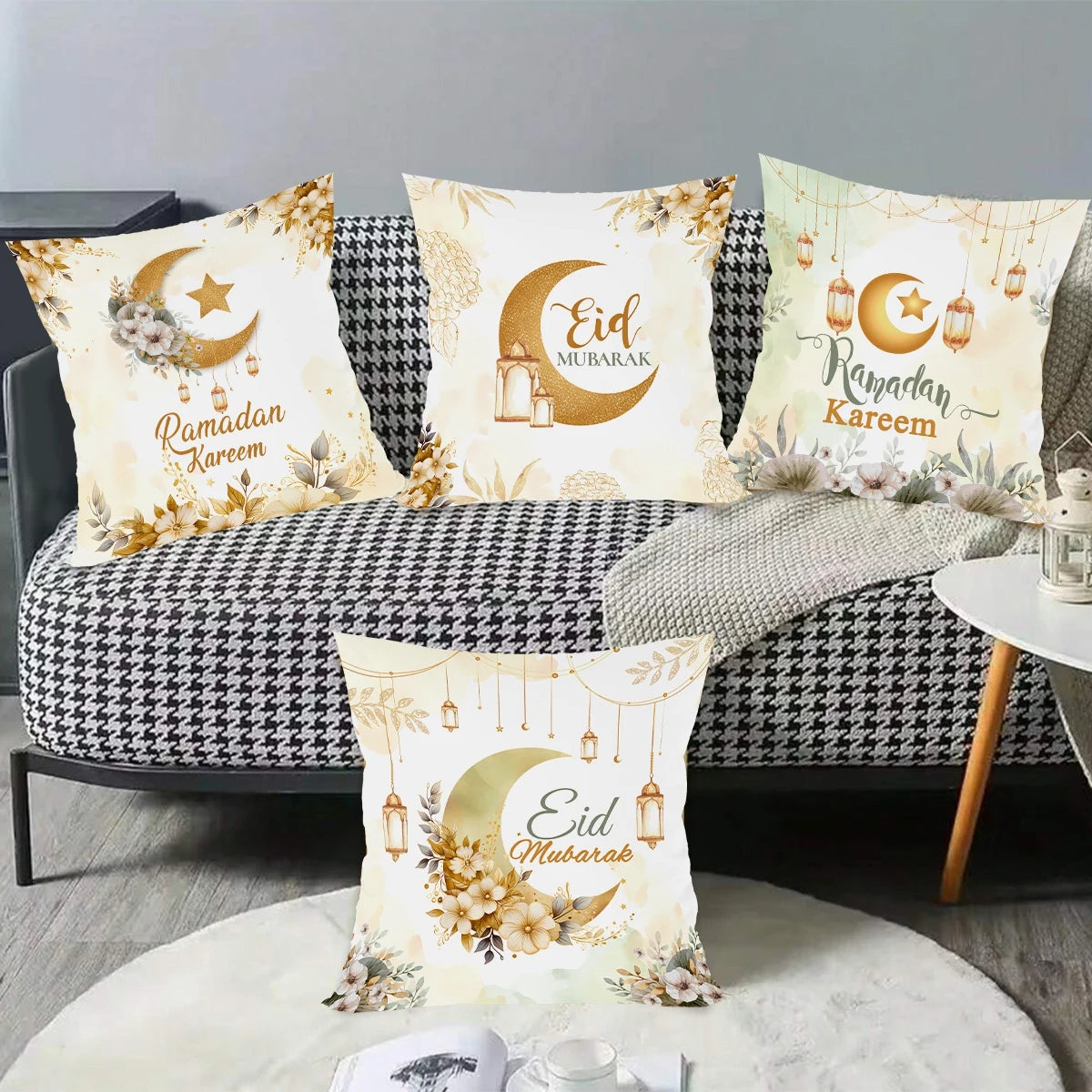 Eid Mubarak Cushion Cover Pillow Case Ramadan Kareem Decoration For Home 2025 Muslim Islam Party Decor Eid Al Adha Supplies