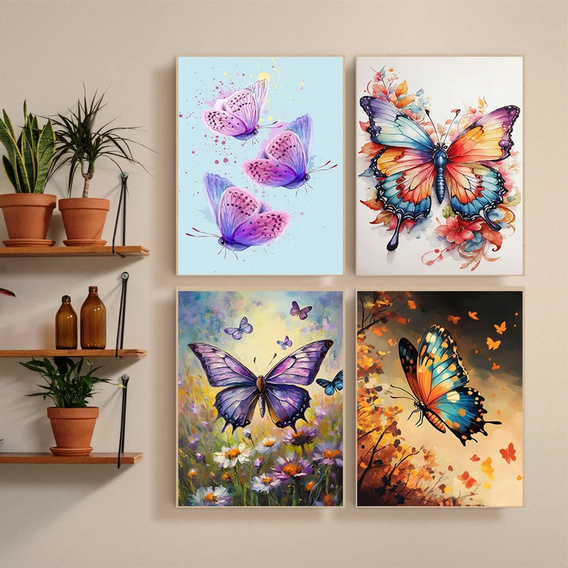 Colorful Butterfly Canvas Printing - Aesthetics Natural Wall Decoration