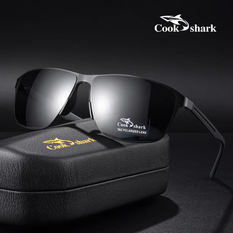 Cook Shark New Nylon Polarized Sunglasses for Men, Driving Drivers, Pilots, High Quality Texture Sunglasses