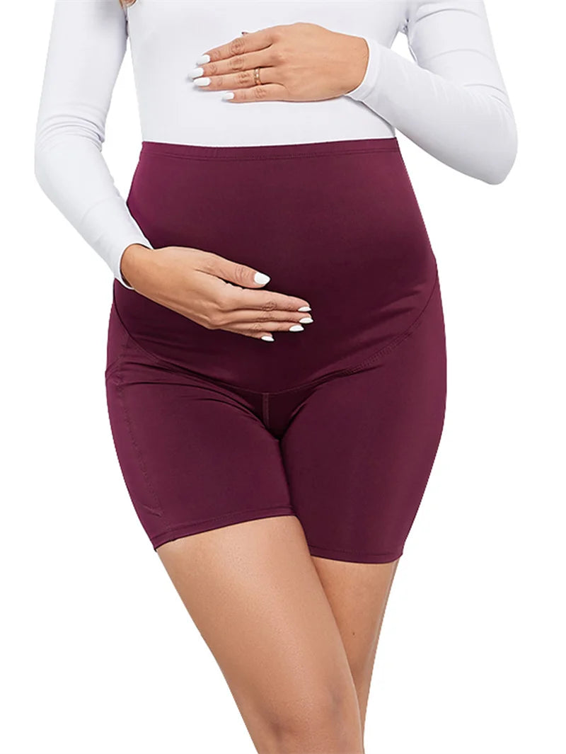 Maternity Leggings High Waist Belly Sport Pregnant Woman Clothes Short Yoga Fitness Sports Slim Shorts Pregnancy Clothes Pant