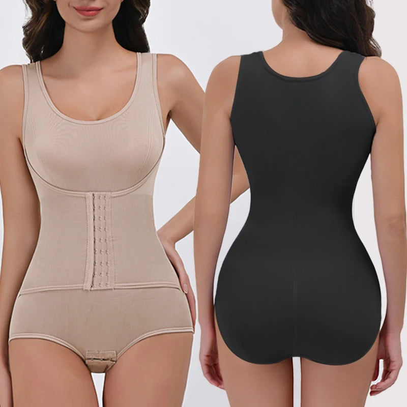 Bodysuit Shapewear Double Breasted Tummy Control Body Shaper Postpartum Slimming Woman Waist Trainer Flat Belly  Comfort Corset