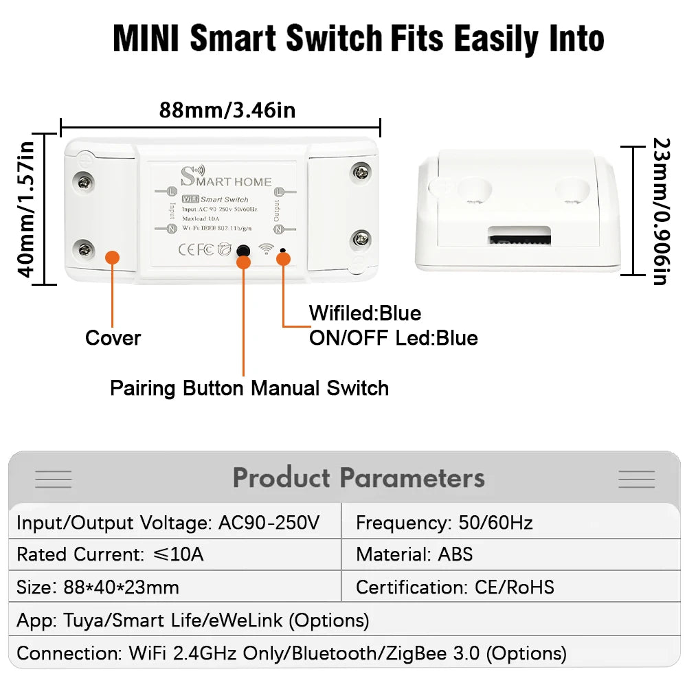Mini WiFi Smart Light Switch - Breaker Module