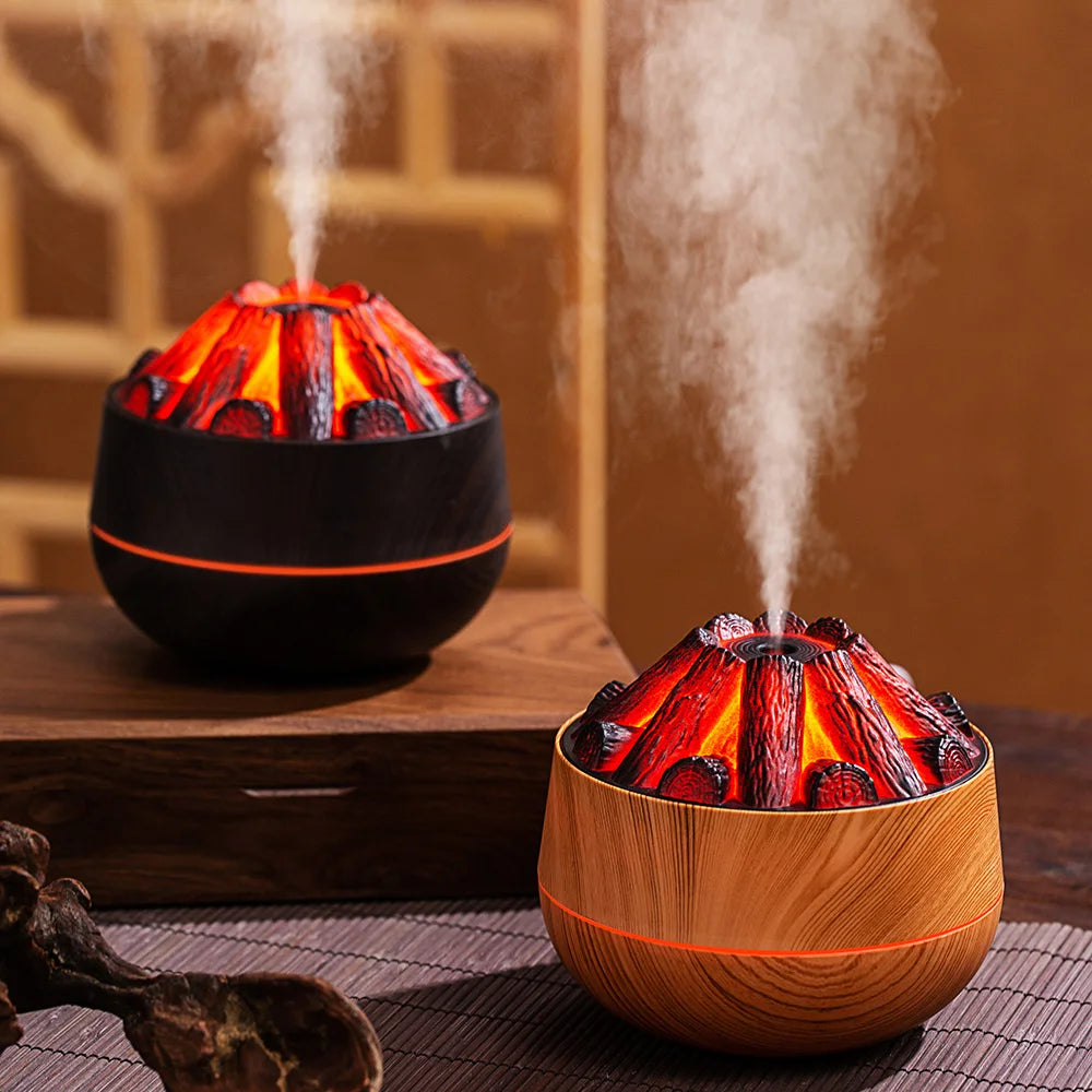 Artificial Charcoal Fire Air Humidifier - Aroma Diffuser - 300ML