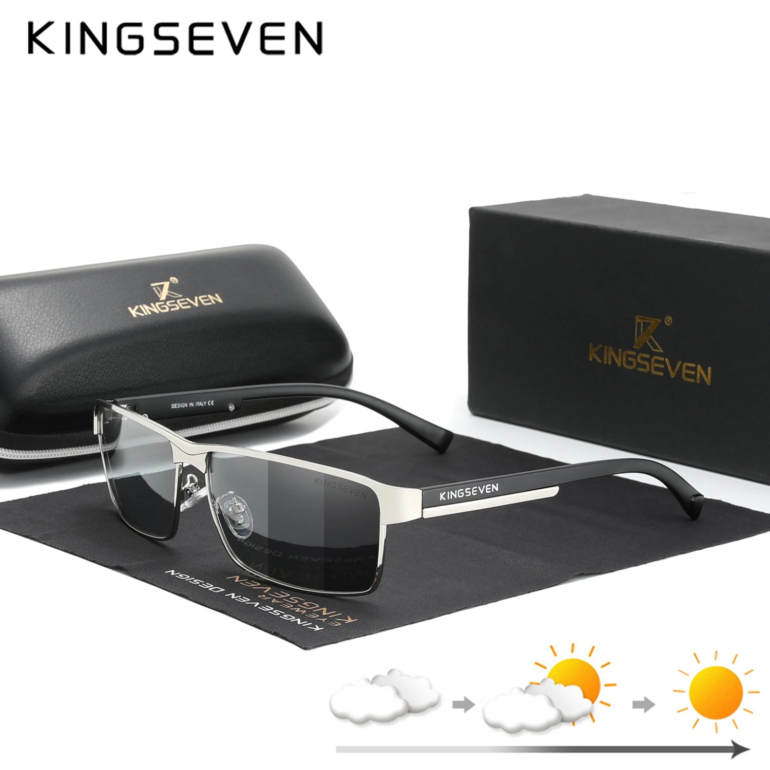 KINGSEVEN Luxury Brand Anti UV400 Polarized Sunglasses Men Cycling Fishing Shades Women Trendy Driving High Quality Eyewear