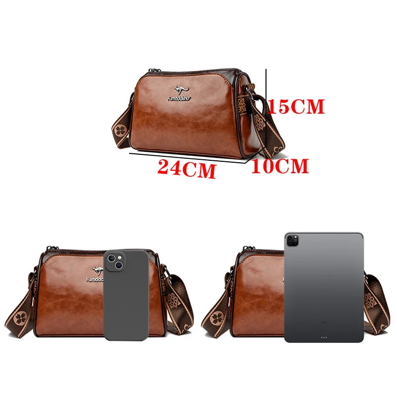 New High Quality Soft Leather Luxury Purses Crossbody Bag