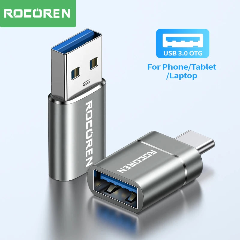 Rocoren OTG Adapter USB Type C Male To USB A 3.0 Female Converter