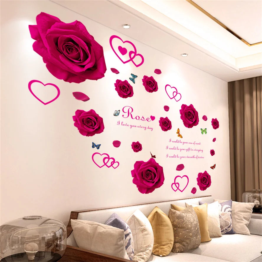 Self-Adhesive 3D Wall Stickers Living Room Decor Bedroom Warm Room Stickers Wall Decorations Wallpaper Bedside Wall Wallpaper