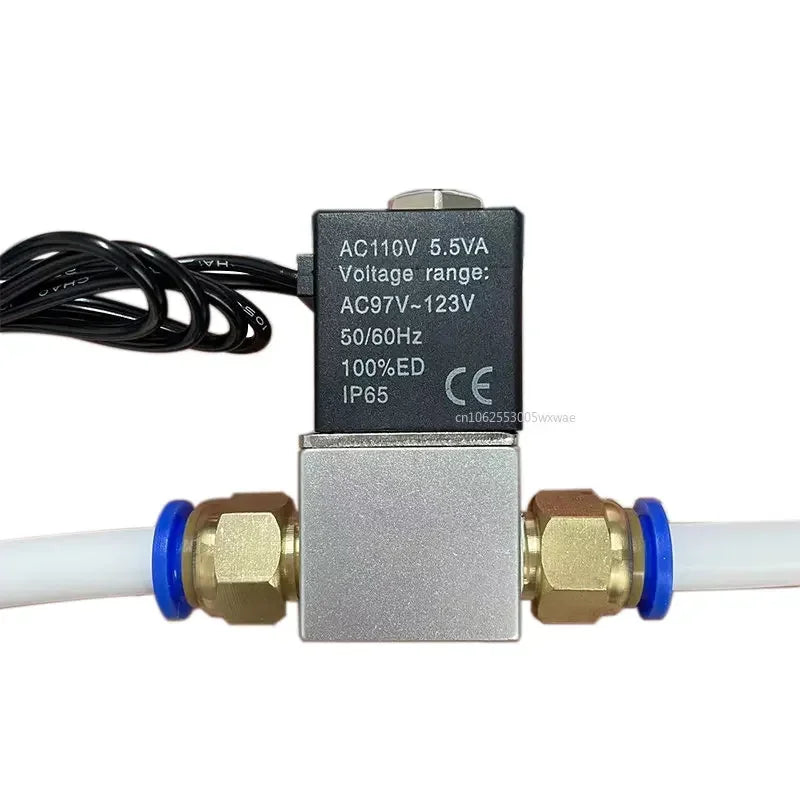 Normally Closed 1/4" Solenoid Valve DC 12V 24V Pneumatic Position Coil Alloy Internal Electric AC 110V 220V for Air Water Oil
