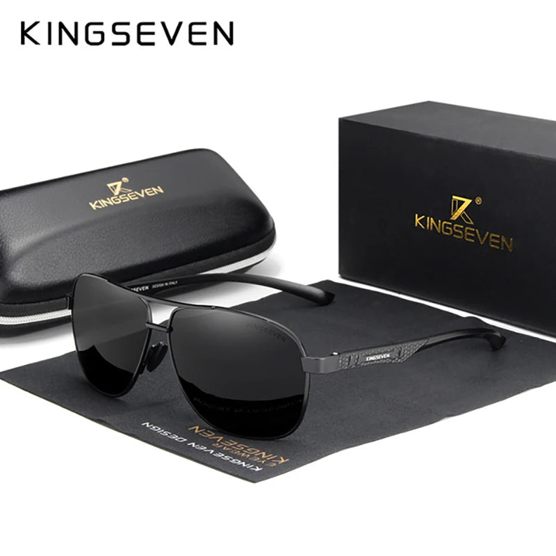 KINGSEVEN Polarized Aluminum Sunglasses Men High Quality UV400 Mirror Lens Male Women Fashion Eyewear Driving Outdoor Glasses
