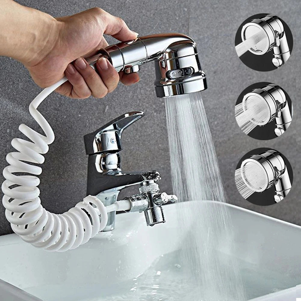 Faucet extender shower head