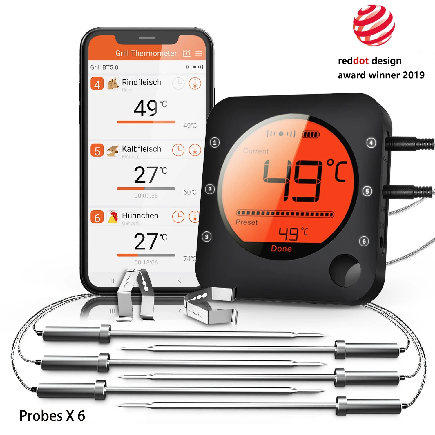 Wireless Bluetooth Digital Thermometer -