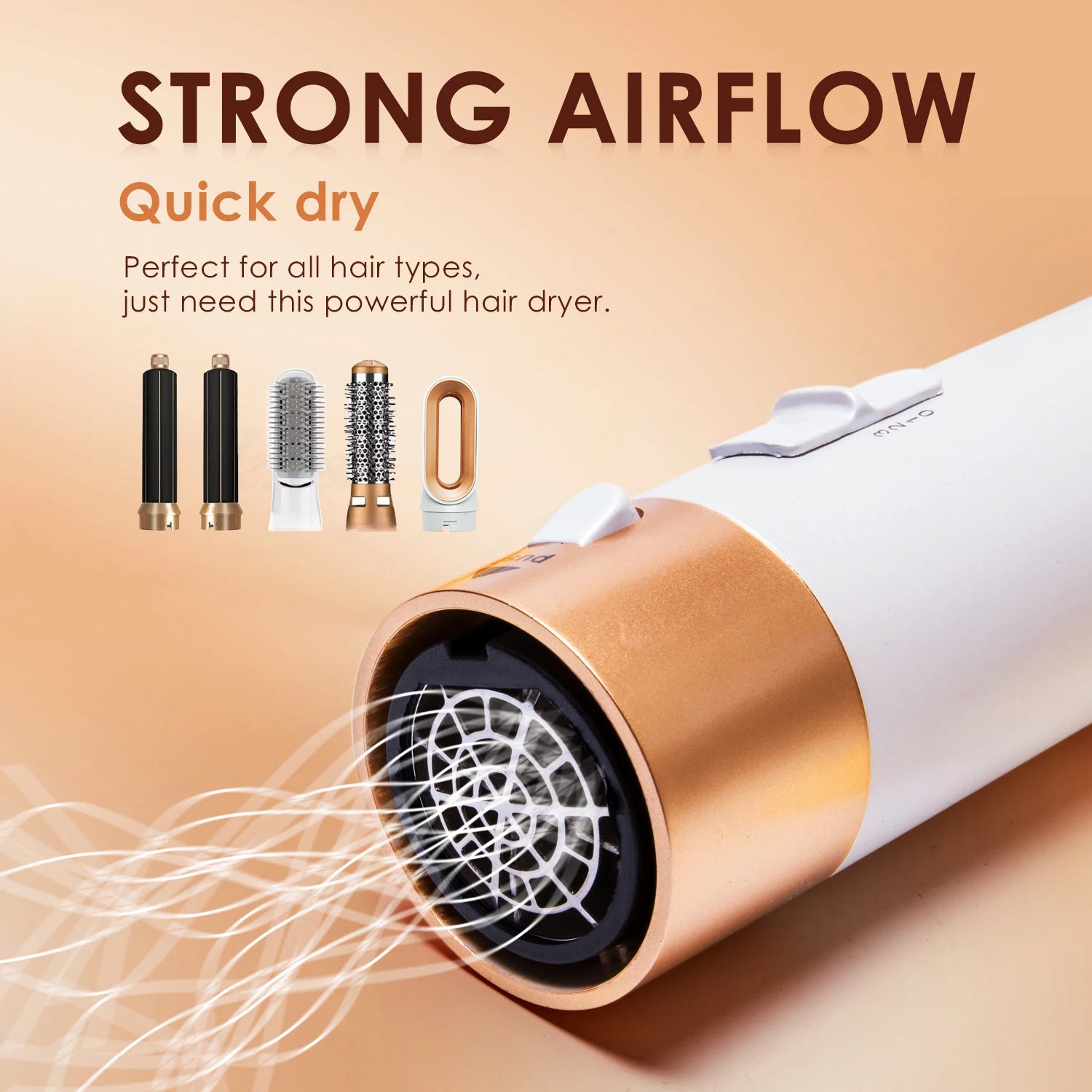Multi Functional Electric Hair Brush - Airwraps Hair Dryer
