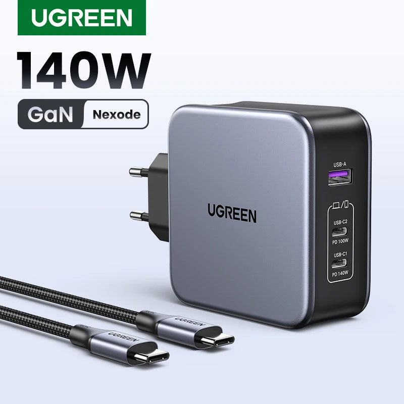 UGREEN 140W GaN Charger - USB Type C Fast Charge