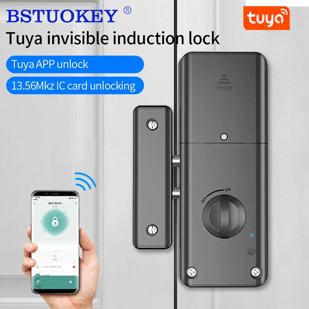 No Drilling Smart Bluetooth Indoor Invisible Door Lock