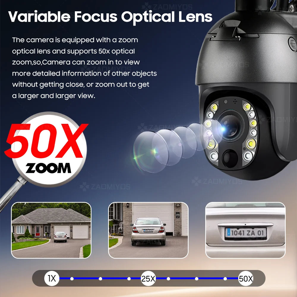 Solar Camera - 4K 4G SIM 50X Zoom