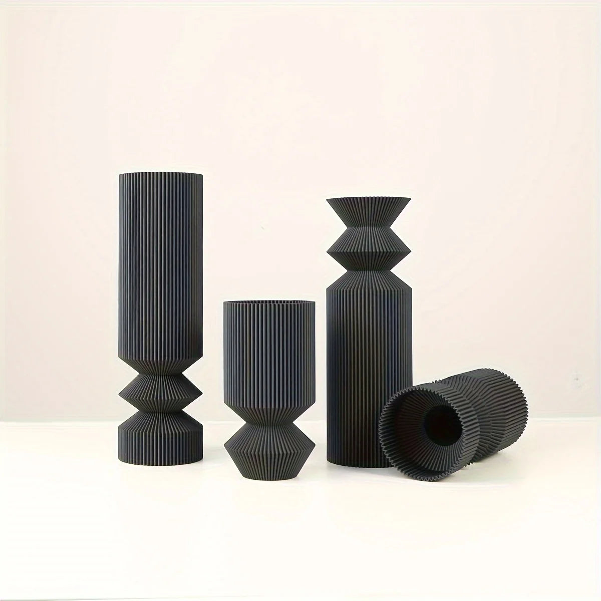 Nordic Black Plastic Vase