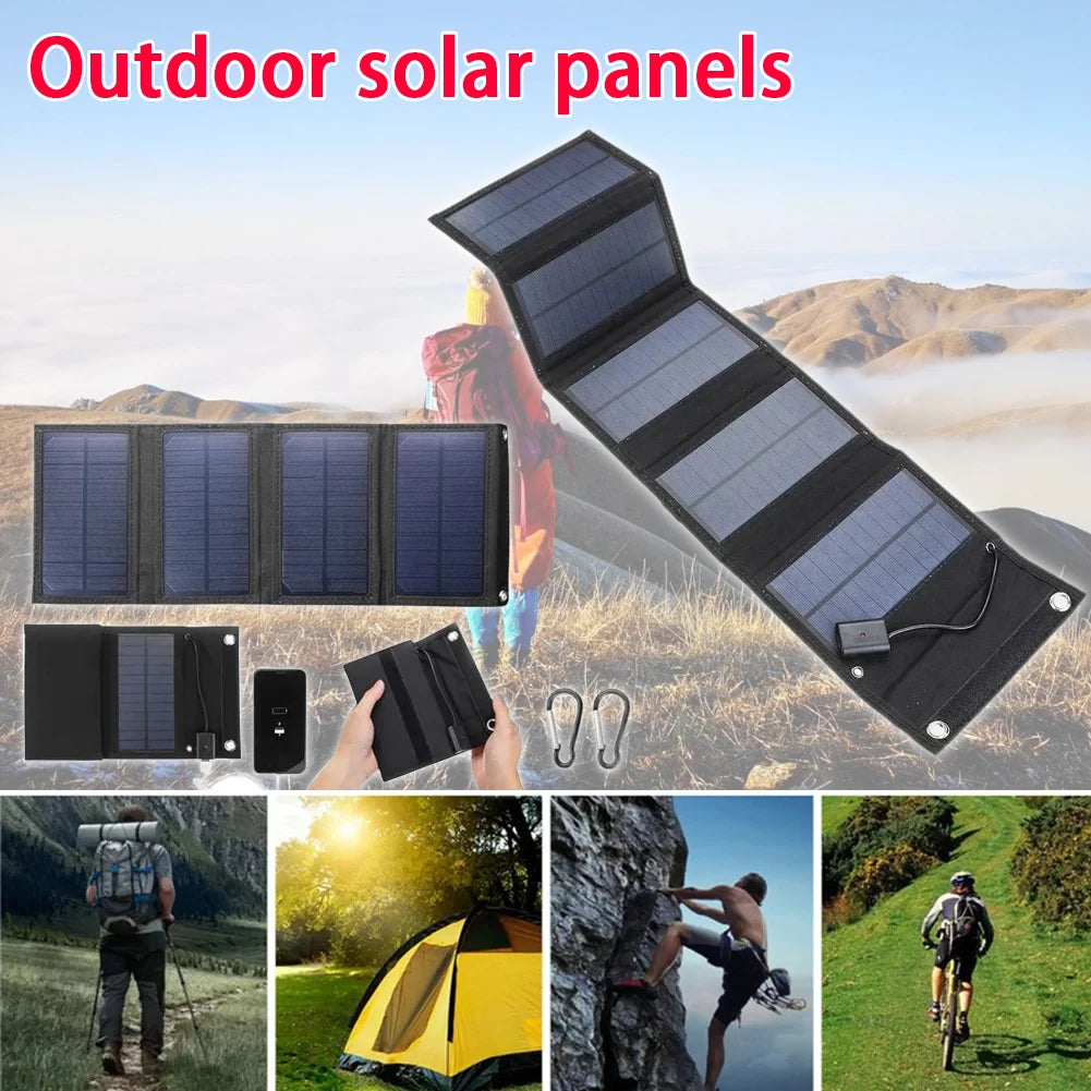 Foldable Solar Panel - 5V USB Portable Battery Charger