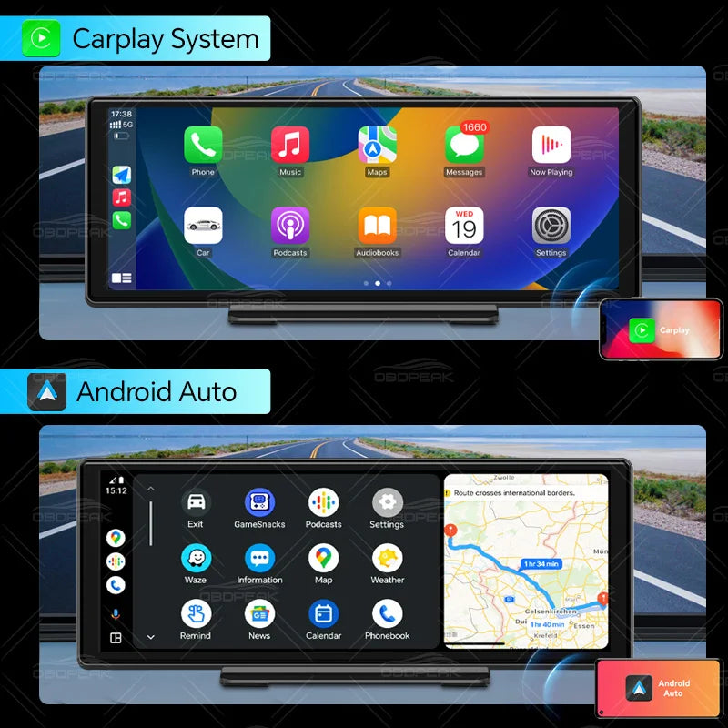Wireless Car Play & Auto Dash Cam