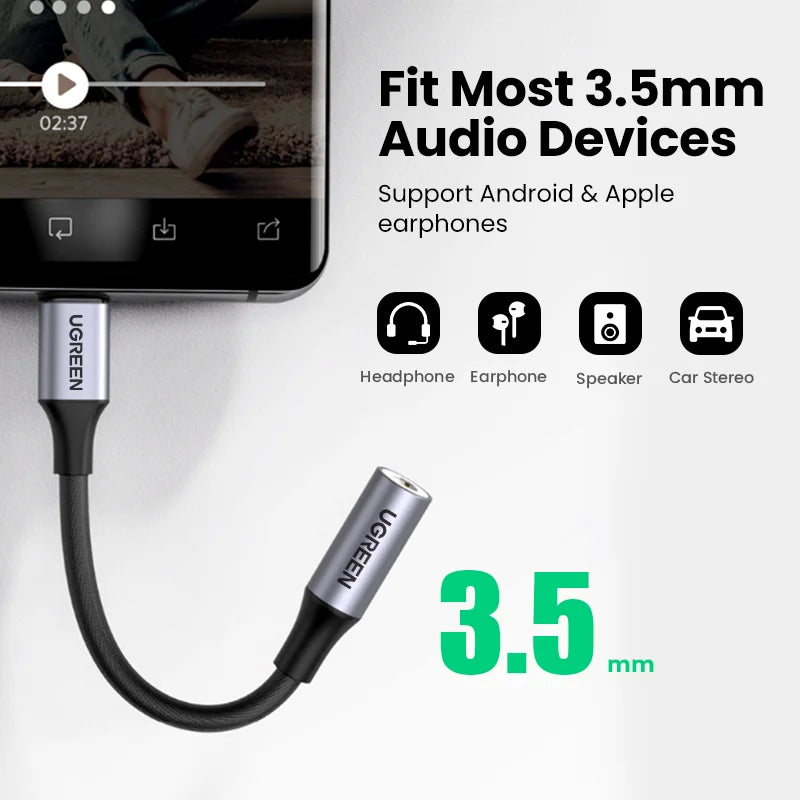 UGREEN Type C to 3.5mm Earphone Cable