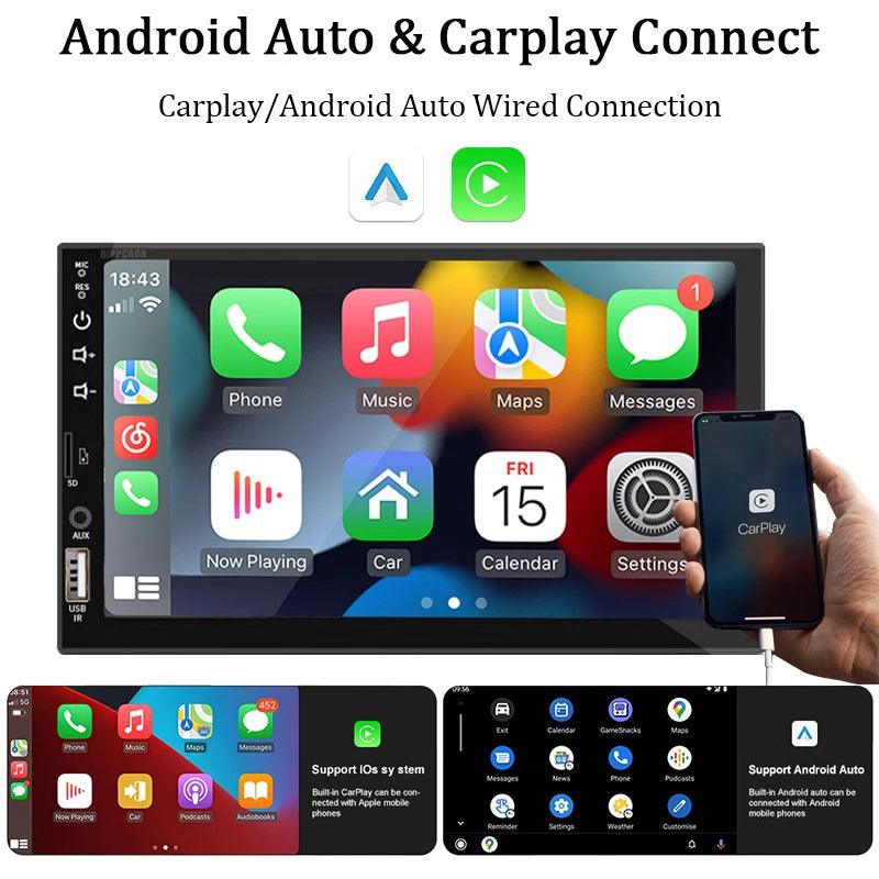 Android Auto Multimedia Player - Touch Screen