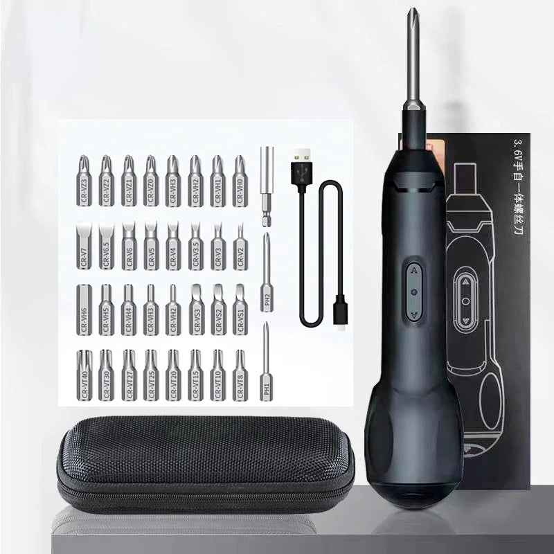 Portable Electric Screwdriver Rechargeable Mini Screw Driver Bits Kit Rechargeable Cordless Screwdriver Set Repairt Power Tools