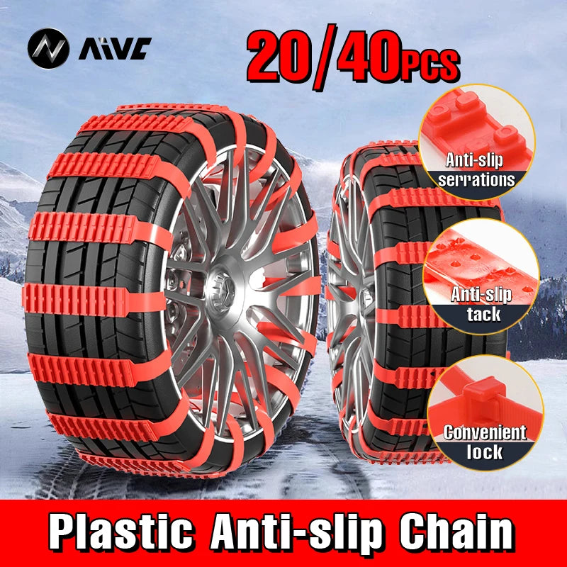 Anti-Skid Snow Chains - Winter and Bad Terrain Wheels