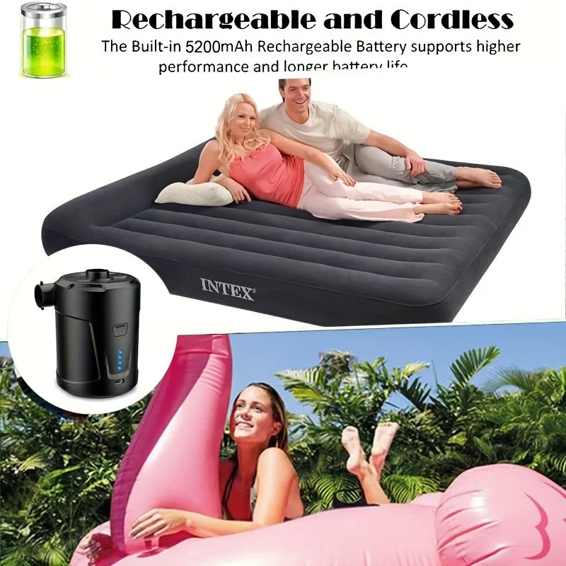 5200MAH portable portable air pump outdoor camping air mattress swimming pool swimming ring inflatable sofa air pump home