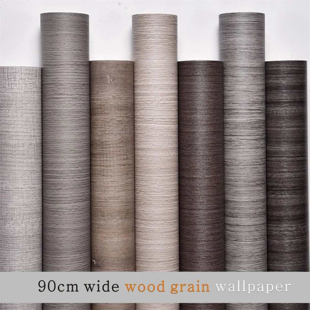 Wood Grain PVC Wallpaper for Door, Wardrobe, Cupboard, Table, Furniture, Waterproof, Self Adhesive Stickers, Home Decor Film