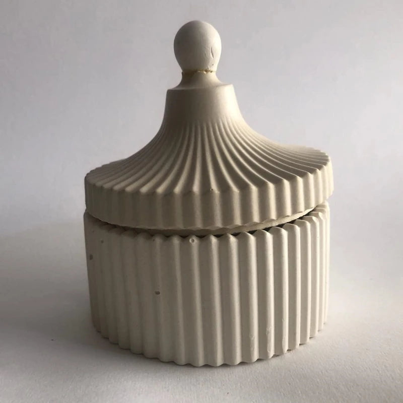 DIY Crystal Epoxy Resin Mold Round Stripe Storage Box Silicone Mold For Resin