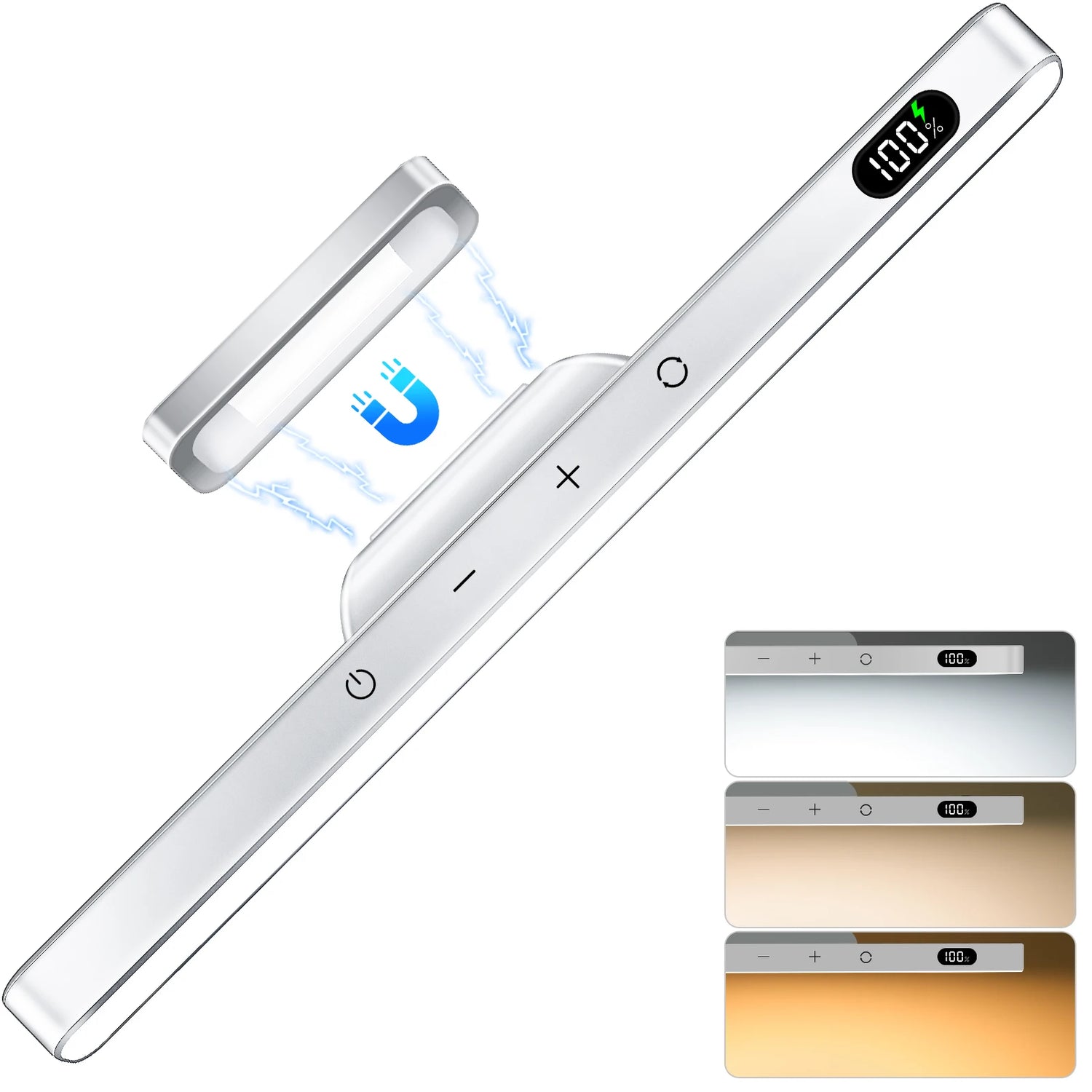 WILLED Touch Table Lamp Magnetic Desk Lamp Bulit-in 2500mAh Battery for Reading Cabinet Mirror Bedside Rechargeable Night Lights