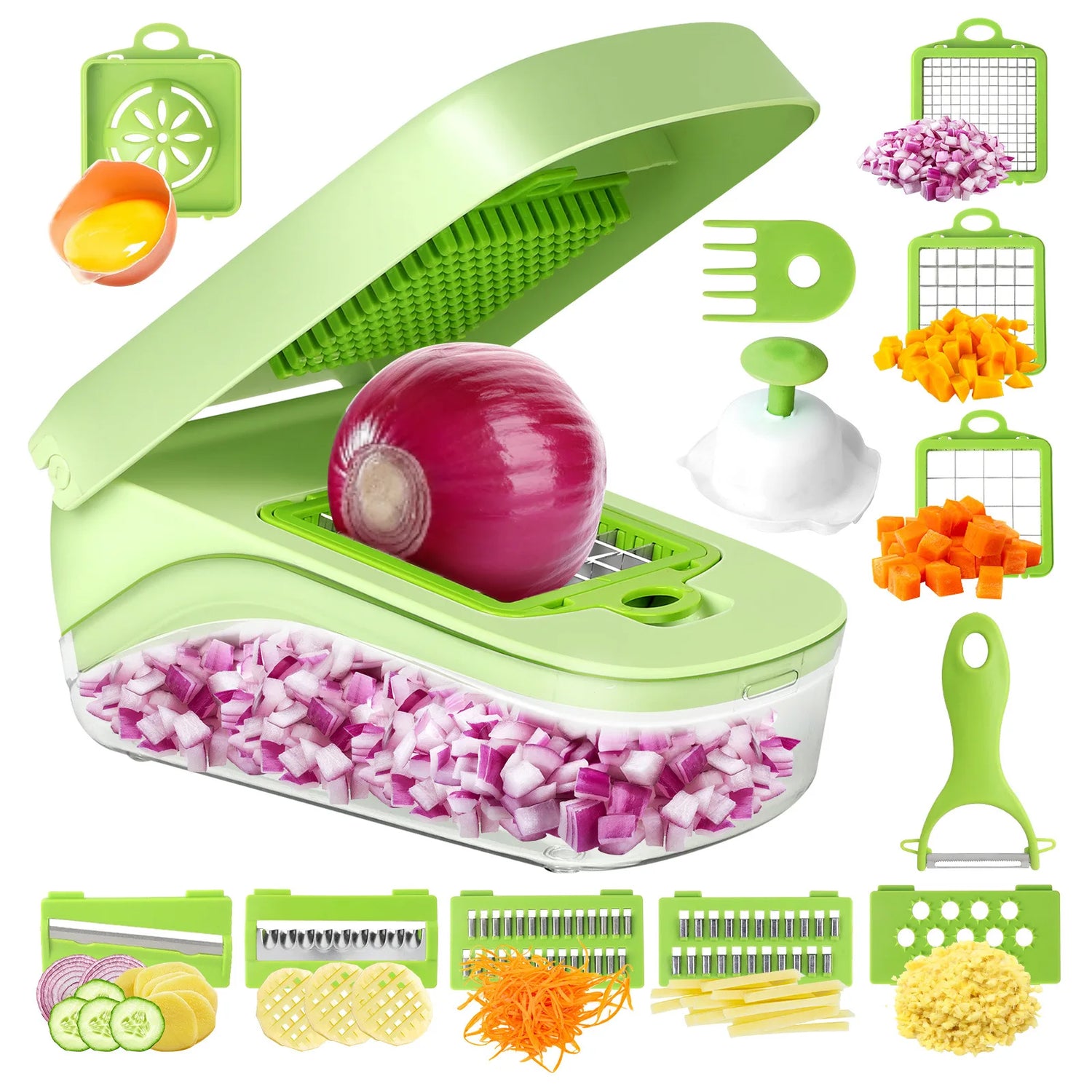 Multi-function vegetable cutter - Potato slicer & Shredder - Onion Dicer