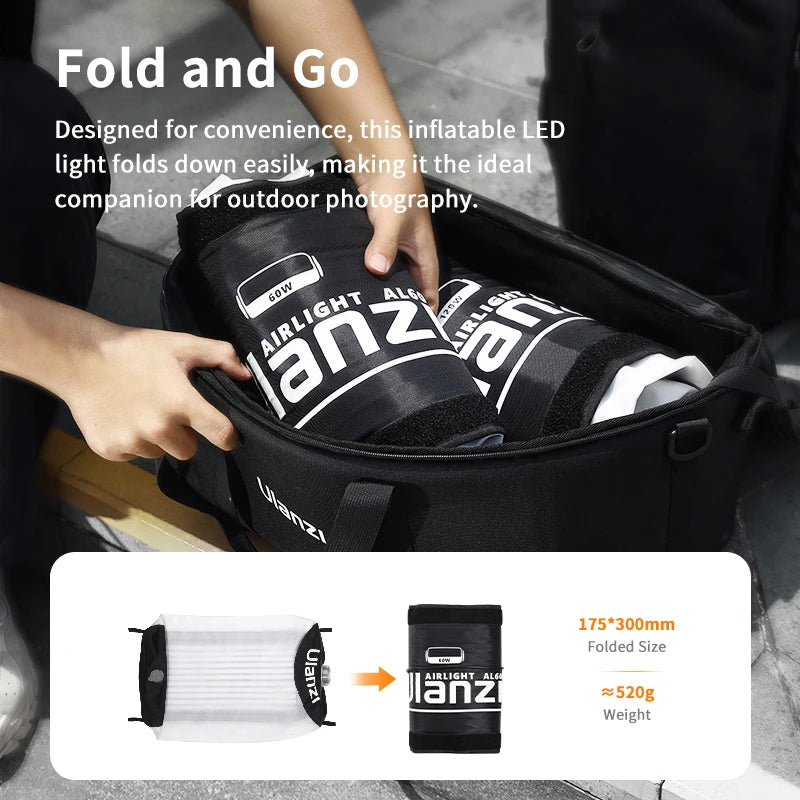 Ulanzi Inflatable Foldable Air Tube LED Fill Light - 2700-6500K