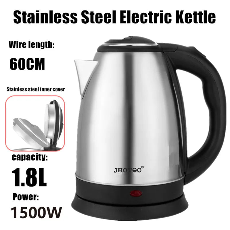 Stainless Steel Electric Kettle - Rust Resistant - 1.8L 220V