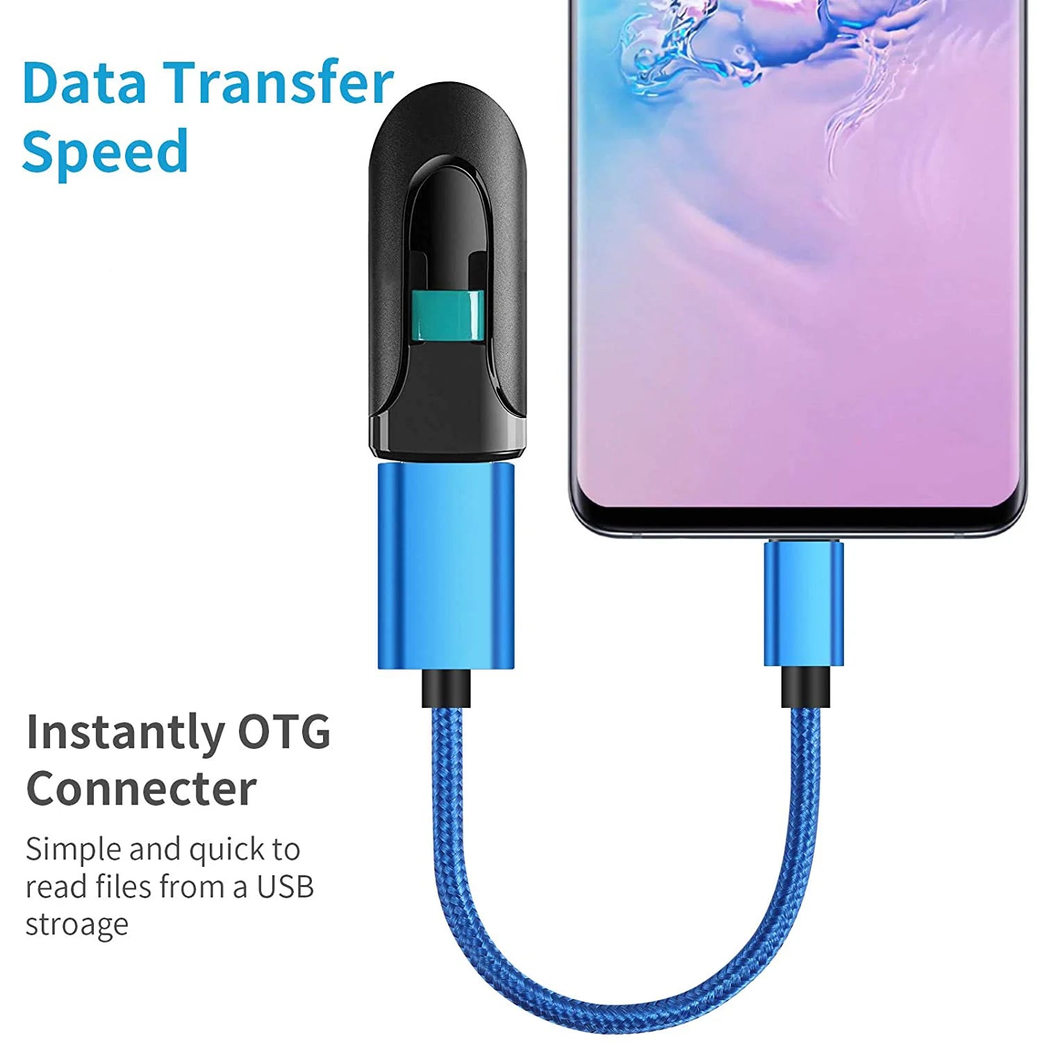 OTG Type C Cable Adapter - USB to Type C Adapter