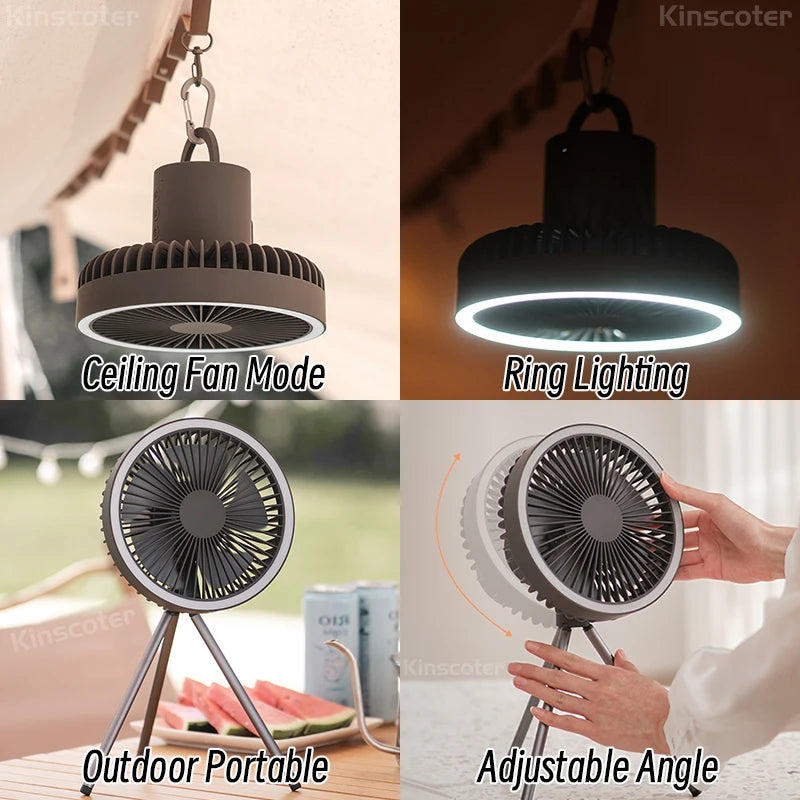 Camping Rechargeable Desktop Portable Air Circulator Fan