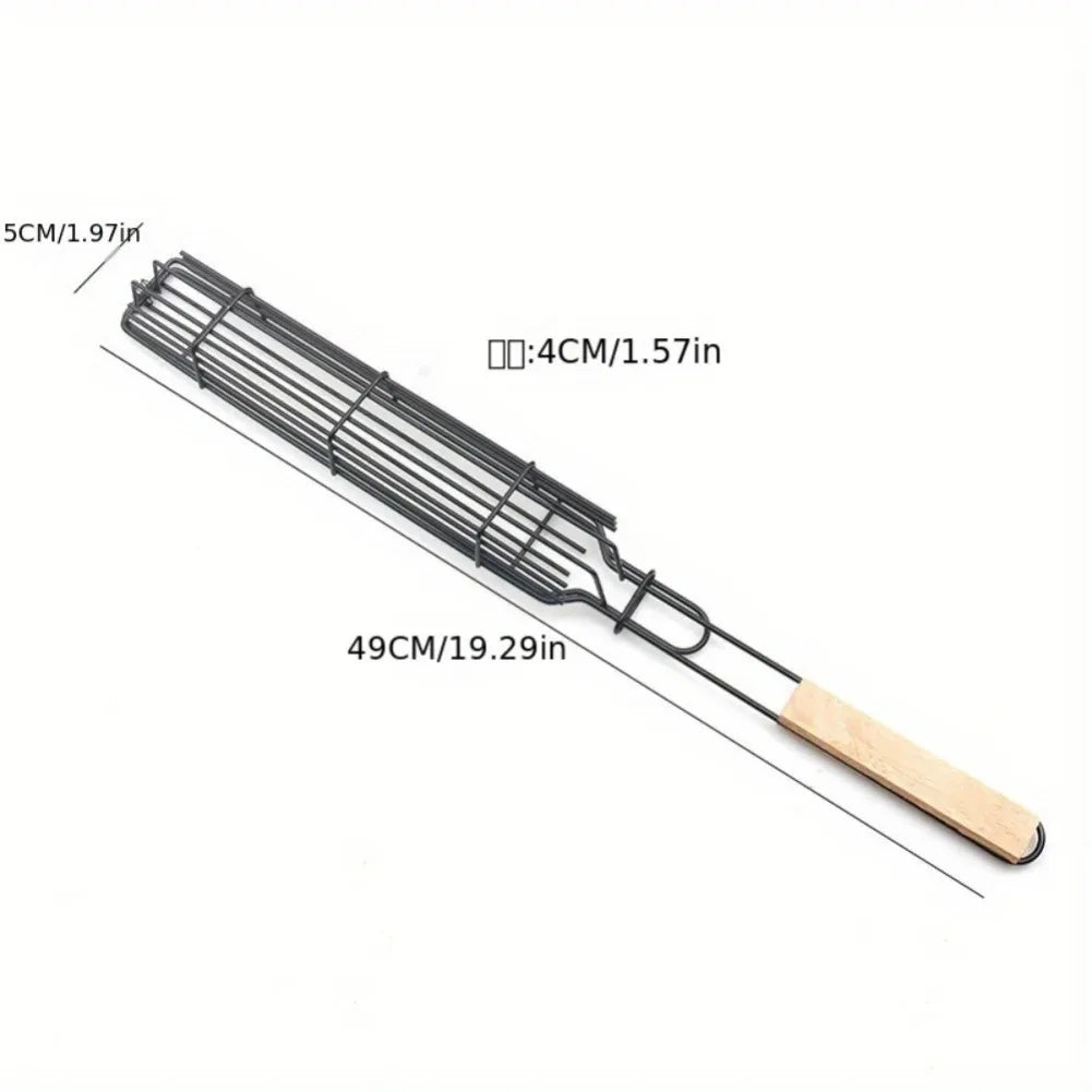 Nonstick Kabob Grilling Baskets – Portable BBQ Grill Baskets for Vegetables, Meat, Fish & More – Ideal for Outdoor Grilling