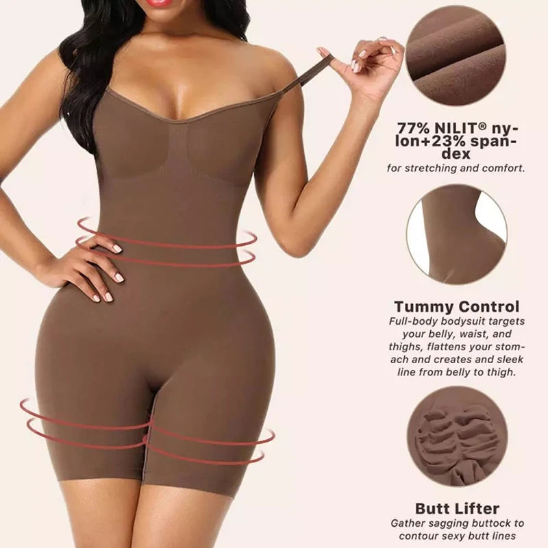 Women Colombianas Corset Slimming Butt Lifter Full Body Shaper Seamless Bodysuit Compression Open Crotch Push Up Shapewear