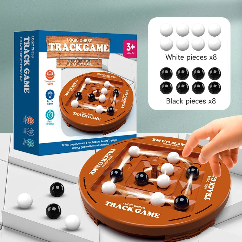 Track Logic Chess Battle - Black and White Brain Boosting Board Game