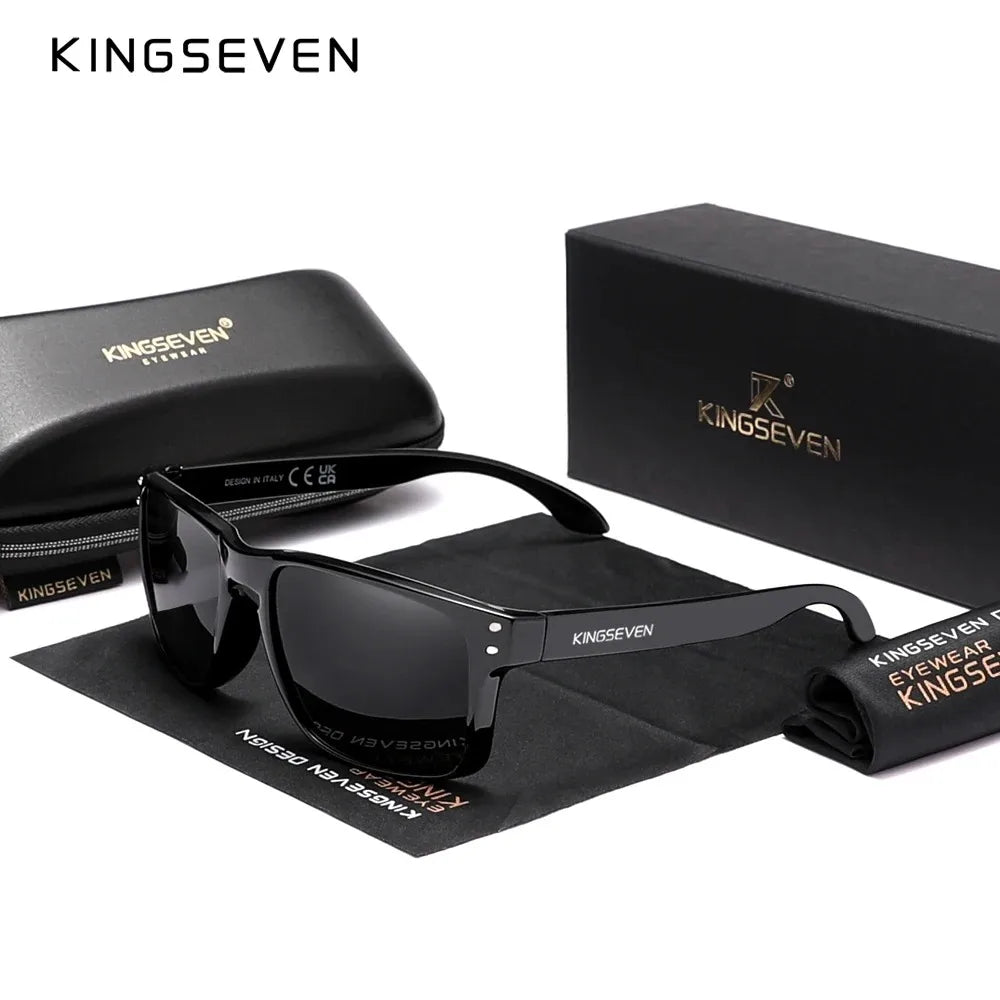 KINGSEVEN Rectangle Retro Polarized Sunglasses Women Men Cycling UV400 Glasses Anti-glare Outdoor Sports Causal Fishing Eyewear