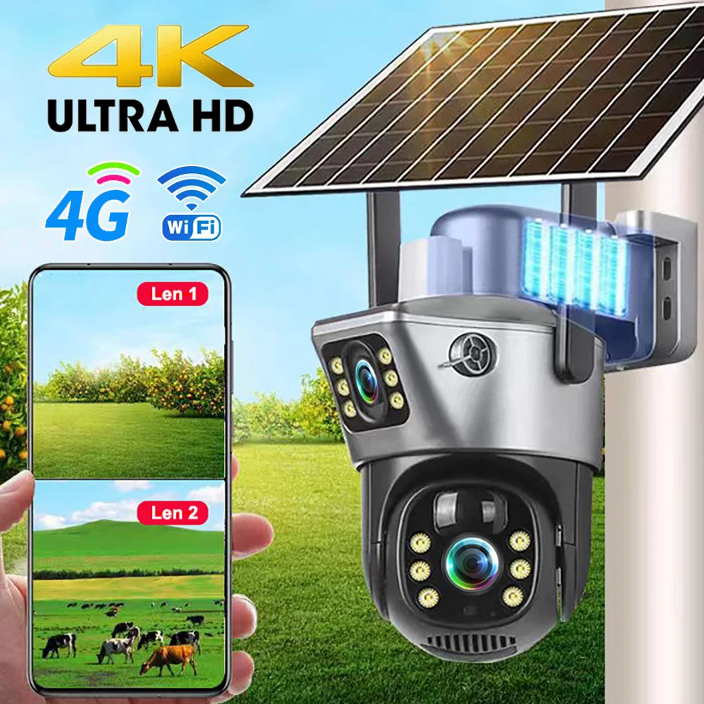 Dual Lenses WiFi Solar Camera