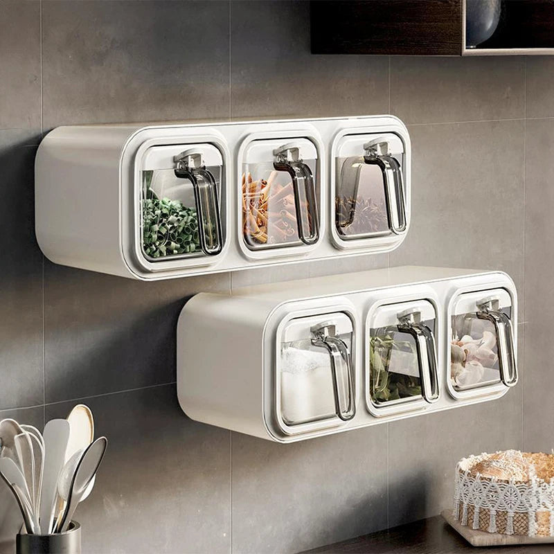 Kitchen Seasoning Box Wall Mounted Organizer Boxes