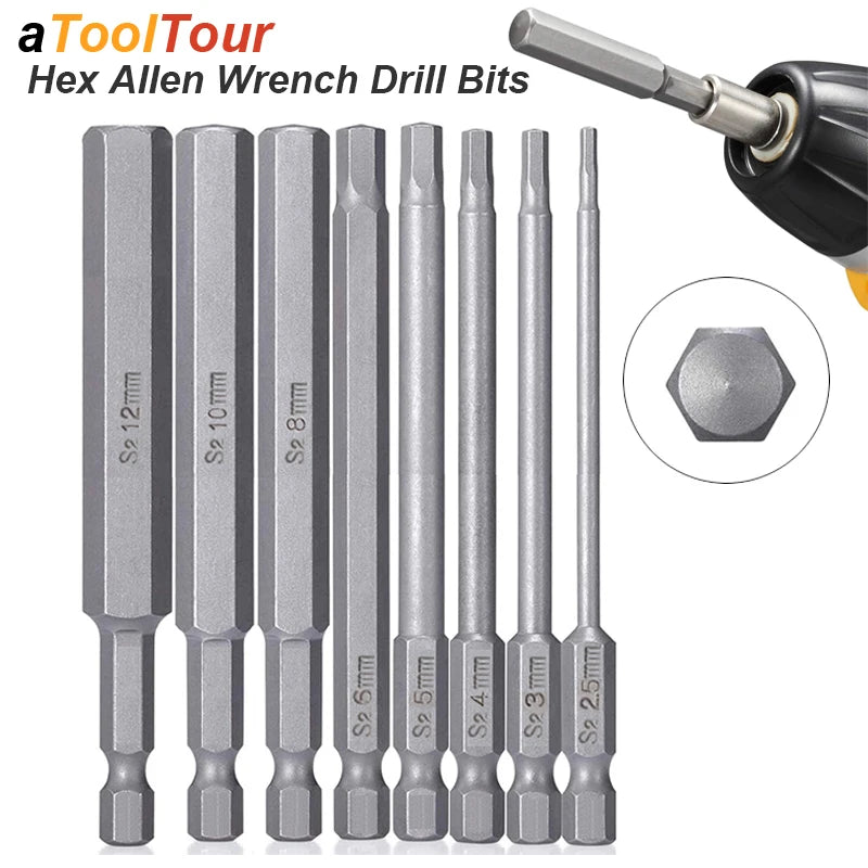Wrench Bit Set - Metric Imperial Screwdriver & Electric Power Drill