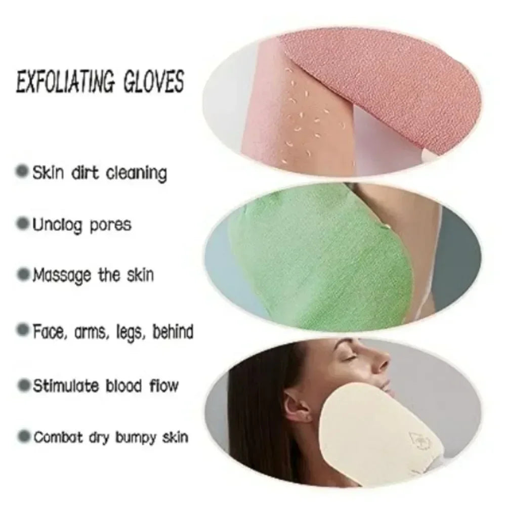 Exfoliating Bath Gloves Body Scrub -Sponge Massager