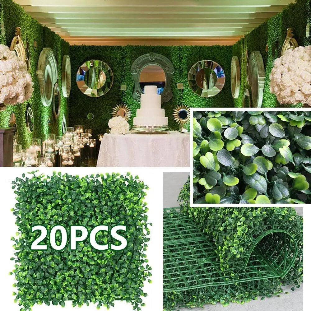 Artificial Plants Grass Wall - Backdrop Flowers - Boxwood Hedge Panels