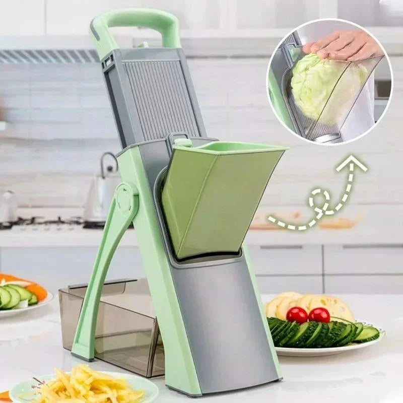 Adjustable Slicer Stainless Steel Vegetable Slicer Shred Safe Vegetable Dicer Onion Carrot Slicer