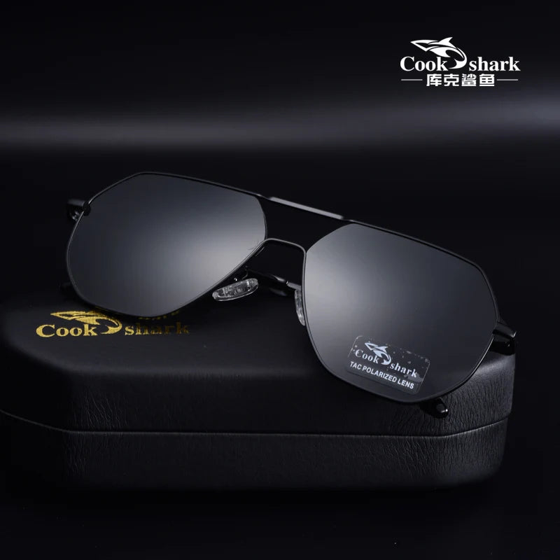 Cook shark Polarized Sunglasses men's driving glasses special trend color changing Sunglasses men's toad glasses