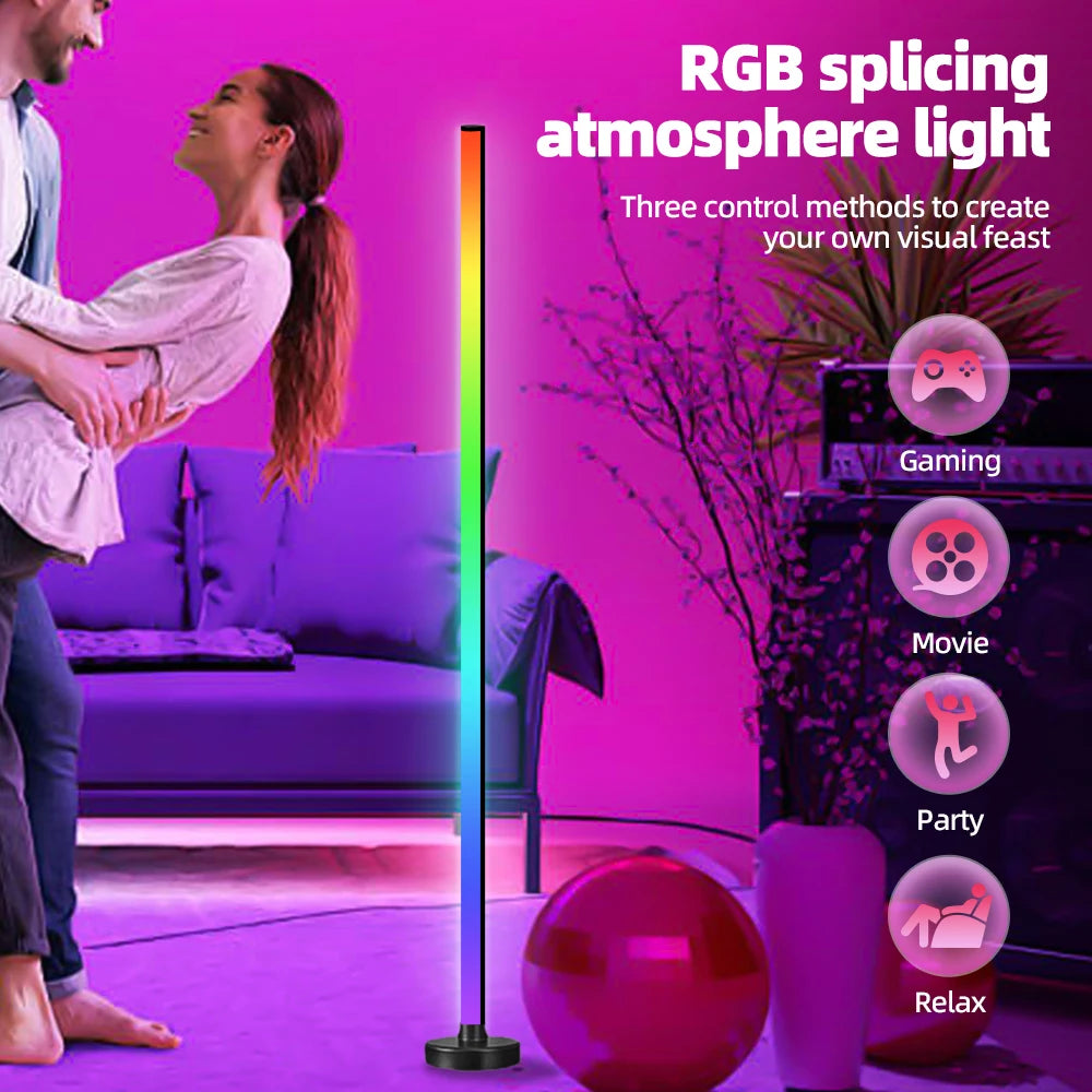 RGB LED Floor Lamp - Remote APP Control Music Sync