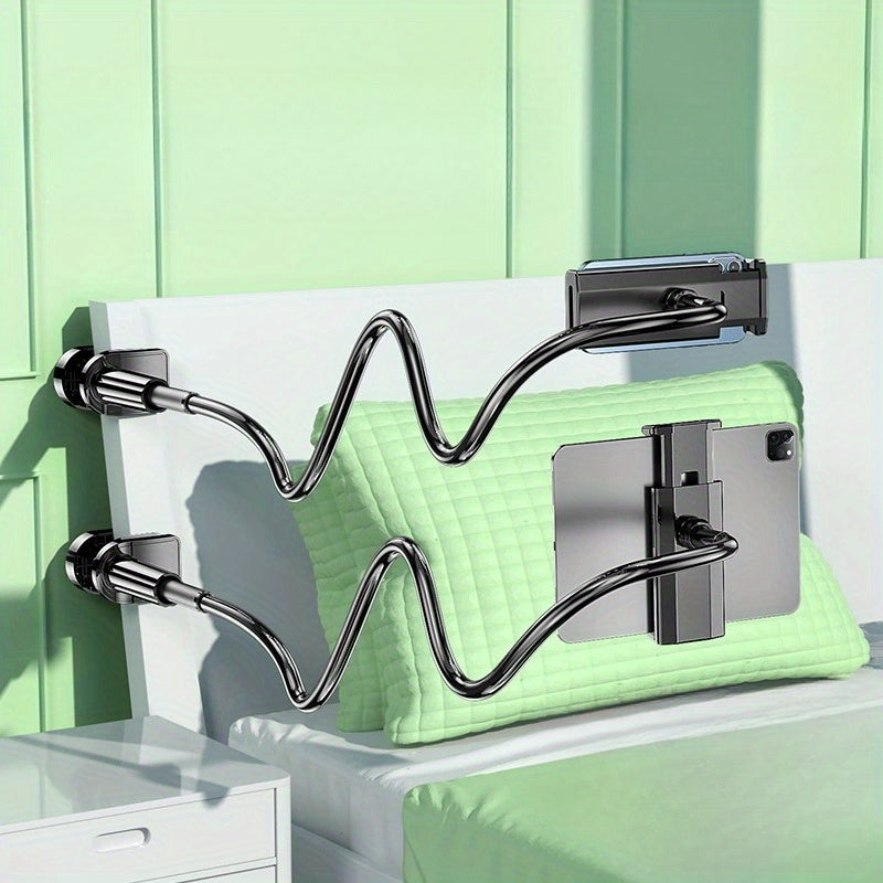 1/2pcs Tablet & Phone Stand Holder, Thicker Aluminum Magnesium Alloy Flexible Arm Gooseneck Tablet Holder for Bed, Bedside, Desk, Headboard, Table, Sofa, Bed Laying Down, for iPad Mini Pro Air, Kindle, Switch, Galaxy Tabs Dev