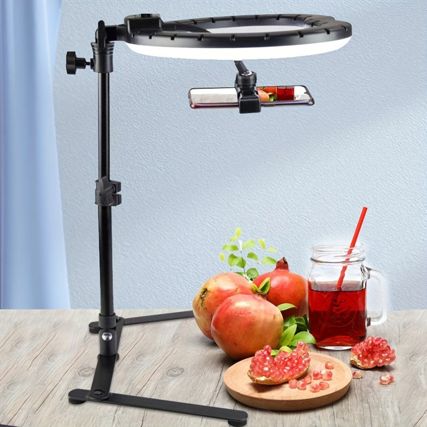 USB Powered Ring Light with Tripod Stand - 10-Inch LED Photography Lighting Kit with 3 Light Modes & 10 Brightness Levels for Phone, Selfie, Video Live Stream, Makeup & Cooking - PP Material, Operating Voltage ≤36V